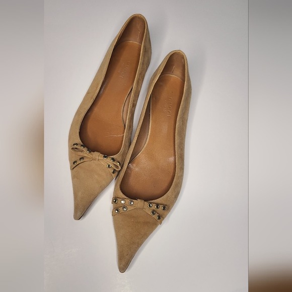 Gucci tan suede flats - Picture 3 of 7